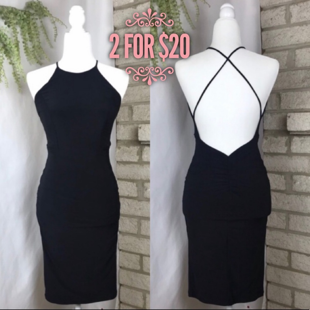 2 for $20/ Cefian Body-con Open Back Dress
